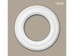 PROFHOME 156006 RoSette aus Polyurethan Stuck DeckenroSette Zierelement 33 cm x 2,5 cm Weiß