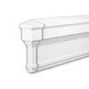 PROFHOME 481032 Stirnelement Fassadenstuck Zierelement Fassaden Element 10,8 cm x 10,8 cm x 36,5 cm Weiß