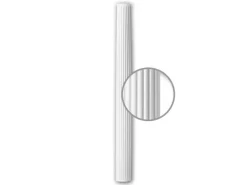PROFHOME 112080 Vollsäulen Schaft Säule Zierelement Stuckdekor 15,5 cm x 174,7 cm Weiß