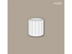 PROFHOME 412005 Vollsäulen Segment Fassadenstuck Säule Fassaden Element 36,4 cm x 36,4 cm x 35 cm Weiß