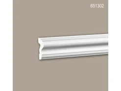 PROFHOME 651302 Wand- und Friesleiste Stuckleiste Zierleiste Stoßfest 2 m 200 cm x 2,5 cm x 6,0 cm Weiß