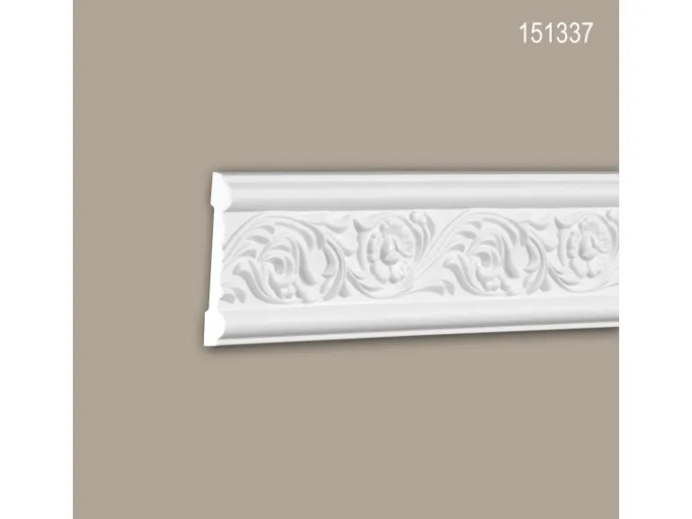 PROFHOME 151337 Wand- und Friesleiste Stuckleiste Zierleiste Wandleiste 2 m 200 cm x 1,4 cm x 7,8 cm Weiß