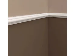 PROFHOME 151308 Wand- und Friesleiste Stuckleiste Zierleiste Wandleiste 2 m 200 cm x 2 cm x 4,1 cm Weiß