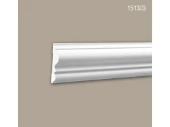 PROFHOME 151303 Wand- und Friesleiste Stuckleiste Zierleiste Wandleiste 2 m 200 cm x 1,9 cm x 8,2 cm Weiß