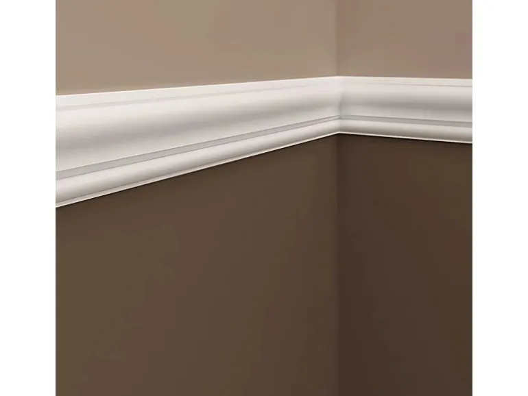 PROFHOME 151303 Wand- und Friesleiste Stuckleiste Zierleiste Wandleiste 2 m 200 cm x 1,9 cm x 8,2 cm Weiß