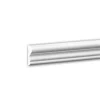 PROFHOME 651400 Wandleiste Stuckleiste Zierleiste Friesleiste Stoßfest 2 m 200 cm x 1,6 cm x 4,4 cm Weiß