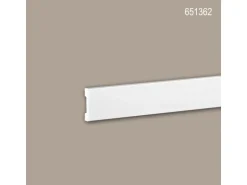 PROFHOME 651362 Wandleiste Stuckleiste Zierleiste Friesleiste Stoßfest 2 m 200 cm x 1,0 cm x 4,6 cm Weiß