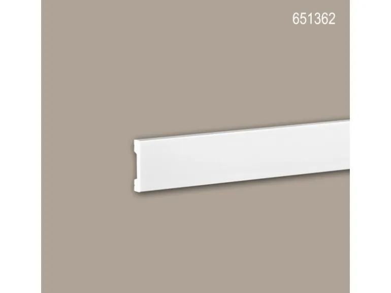 PROFHOME 651362 Wandleiste Stuckleiste Zierleiste Friesleiste Stoßfest 2 m 200 cm x 1,0 cm x 4,6 cm Weiß