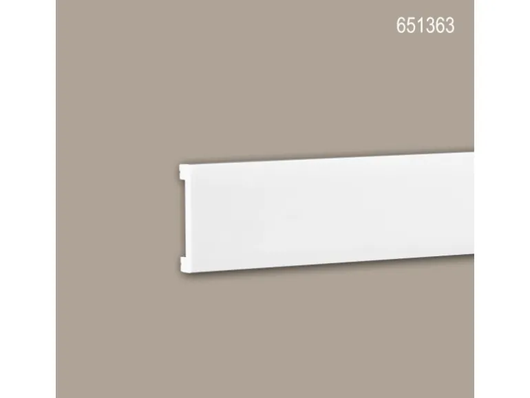 PROFHOME 651363 Wandleiste Stuckleiste Zierleiste Friesleiste Stoßfest 2 m 200 cm x 1,3 cm x 7,0 cm Weiß