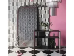 PROFHOME 159823-Box 3D Wandpaneele 1 Karton Set mit 2 Paneelen 0,72 m2 Weiß