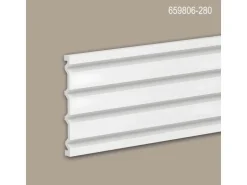 PROFHOME 659806-280-Box 3D Wandpaneele 1 Karton Set mit 3 Paneelen 8,4 m 8,4 m Weiß