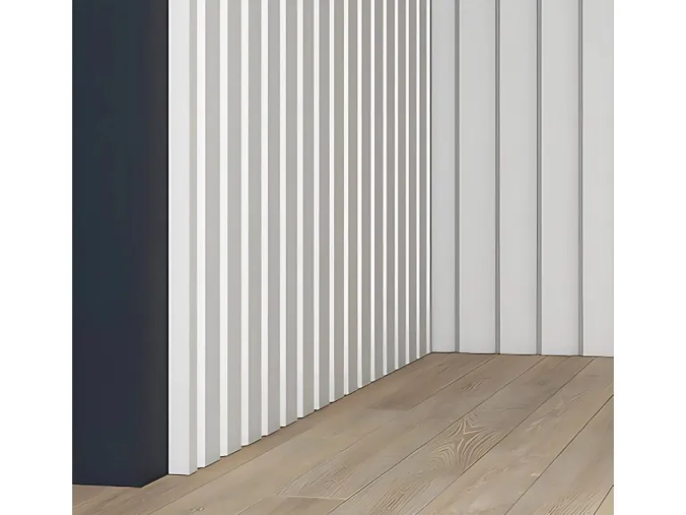 PROFHOME 659806-280-Box 3D Wandpaneele 1 Karton Set mit 3 Paneelen 8,4 m 8,4 m Weiß