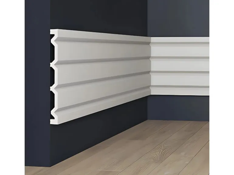 PROFHOME 659806-280-Box 3D Wandpaneele 1 Karton Set mit 3 Paneelen 8,4 m 8,4 m Weiß