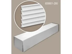 PROFHOME 659801-280-Box 3D Wandpaneele 1 Karton Set mit 3 Paneelen 8,4 m Weiß