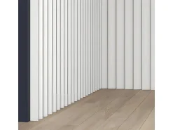 PROFHOME 659801-280-Box 3D Wandpaneele 1 Karton Set mit 3 Paneelen 8,4 m Weiß