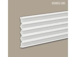 PROFHOME 659802-280-Box 3D Wandpaneele 1 Karton Set mit 3 Paneelen 8,4 m Weiß