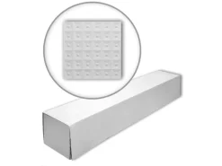 PROFHOME 159817-Box 3D Wandpaneele 1 Karton Set mit 6 Paneelen 1,5 m2 Weiß