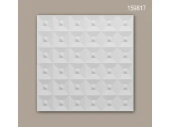 PROFHOME 159817-Box 3D Wandpaneele 1 Karton Set mit 6 Paneelen 1,5 m2 Weiß