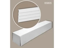 PROFHOME 659805-Box 3D Wandpaneele 1 Karton Set mit 4 Paneelen 8 m Weiß