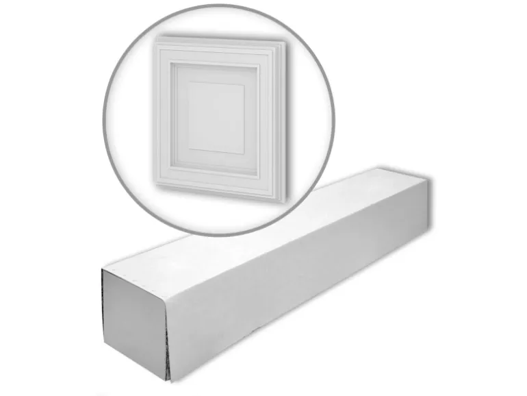 PROFHOME 159820-Box 3D Wandpaneele 1 Karton Set mit 3 Paneelen 0,75 m2 Weiß