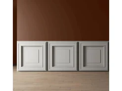 PROFHOME 159820-Box 3D Wandpaneele 1 Karton Set mit 3 Paneelen 0,75 m2 Weiß