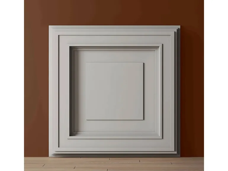 PROFHOME 159820-Box 3D Wandpaneele 1 Karton Set mit 3 Paneelen 0,75 m2 Weiß