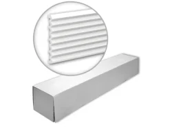 PROFHOME 659803-Box 3D Wandpaneele 1 Karton Set mit 3 Paneelen 6 m Weiß