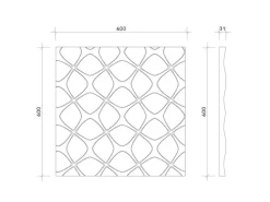 PROFHOME 159003-Box 3D Wandpaneele 1 Karton Set mit 4 Paneelen 1,44 m2 Weiß