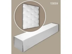 PROFHOME 159004-Box 3D Wandpaneele 1 Karton Set mit 4 Paneelen 1,44 m2 Weiß