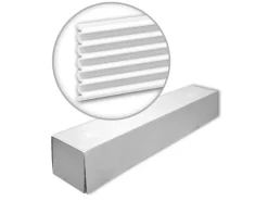 PROFHOME 659804-Box 3D Wandpaneele 1 Karton Set mit 3 Paneelen 6 m Weiß