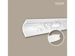 PROFHOME 150252F Flexible Eckleiste Stuckleiste aus Flexiblem Polyurethan 2 m 200 cm x 12 cm x 11,9 cm Weiß