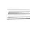 PROFHOME 151377F Flexible Wand- und Friesleiste Stuckleiste Zierleiste 2 m 200 cm x 1,7 cm x 5,2 cm Weiß