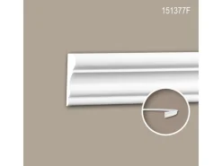 PROFHOME 151377F Flexible Wand- und Friesleiste Stuckleiste Zierleiste 2 m 200 cm x 1,7 cm x 5,2 cm Weiß