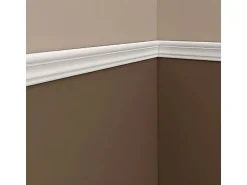 PROFHOME 151377F Flexible Wand- und Friesleiste Stuckleiste Zierleiste 2 m 200 cm x 1,7 cm x 5,2 cm Weiß