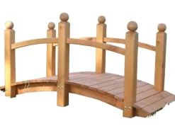 Promadino Zierbrücke Luise Kiefernholz (LxBxH) 128 x 62,5 x 69 cm