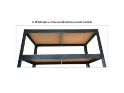 PROREGAL Kommissionierwagen BÜFFEL Fahrbares Kommissionierregal 192x90x50cm 5 Ebenen Fachlast 50kg 2x Mit Feststellbremse Schwarz