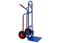 PROREGAL Sackkarre RAGNAR mit XXL Klappbarer Schaufel HxBxT 117 x 62,5 x 62 cm Tragkraft 250kg Stahl Blau