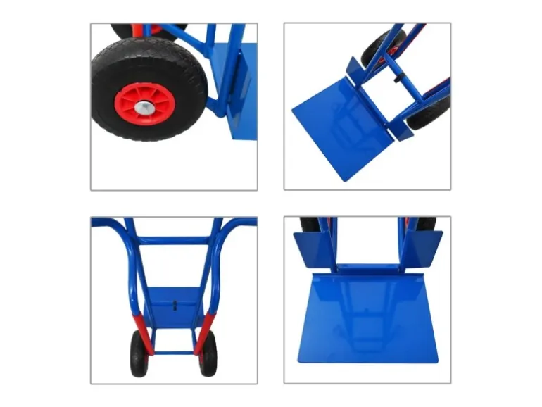 PROREGAL Sackkarre RAGNAR mit XXL Klappbarer Schaufel HxBxT 117 x 62,5 x 62 cm Tragkraft 250kg Stahl Blau