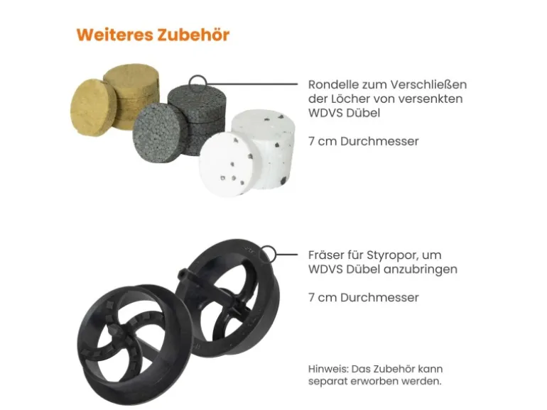 Protektor Dämmstoffdübel 500 Stück Ø8x160mm mit Stahlnagel für WDVS