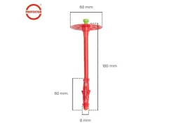 Protektor Dämmstoffdübel 100 Stück Ø8x180mm mit Stahlnagel für WDVS