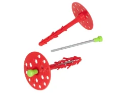 Protektor Dämmstoffdübel 100 Stück Ø8x140mm mit Stahlnagel für WDVS