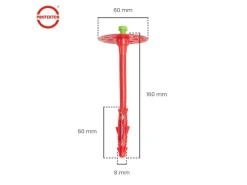 Protektor Dämmstoffdübel 100 Stück Ø8x160mm mit Stahlnagel für WDVS