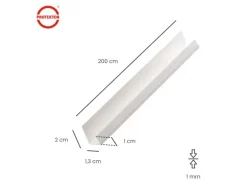 Protektor Einfassprofil 3741 5x 200cm PVC Weiß für 12,5mm Gipskarton