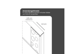 Protektor Göppinger Profil 50x 250cm Aluminium Silber Abschlussprofil