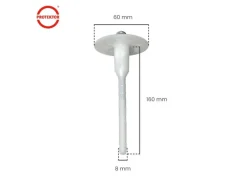 PROTEKTOR 100x Dämmstoff-Schraubdübel Ø8x160mm Vormontierte WDVS Dübel