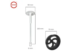 PROTEKTOR 200x Dämmstoff-Schraubdübel Set Ø8x220mm inkl. 200x Rondelle + Fräser