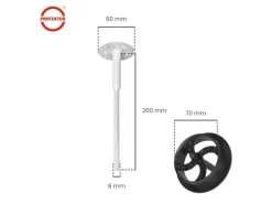 PROTEKTOR 200x Dämmstoff-Schraubdübel Set Ø8x260mm inkl. 200x Rondelle + Fräser