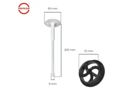 PROTEKTOR 600x Dämmstoff-Schraubdübel Set Ø8x200mm inkl. 600x Rondelle + Fräser