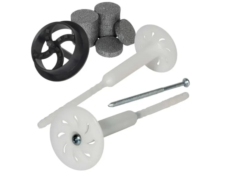 PROTEKTOR 600x Dämmstoff-Schraubdübel Set Ø8x240mm inkl. 600x Rondelle + Fräser