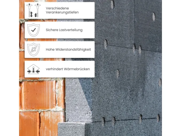 PROTEKTOR 600x Dämmstoff-Schraubdübel Set Ø8x240mm inkl. 600x Rondelle + Fräser
